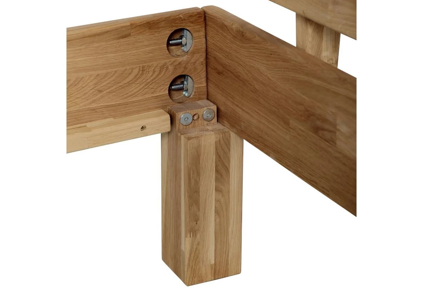 Krok Wood Massivholzbett Julia Eiche mit Kopfteil - Bild 5
