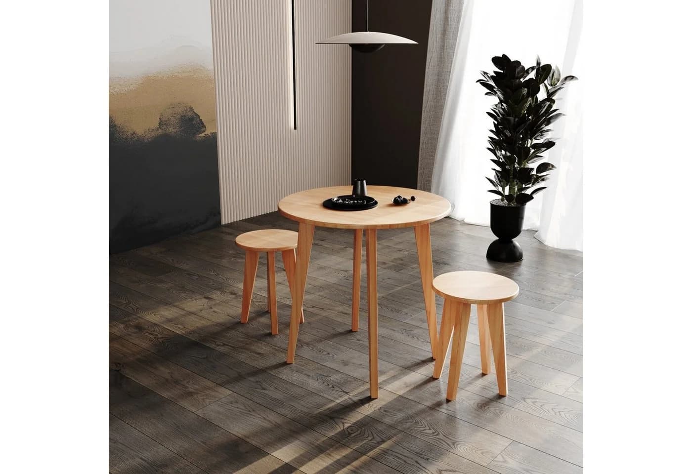 Krok Wood Esstisch Dresden Runder Tisch Buche Massivholz - Bild 2