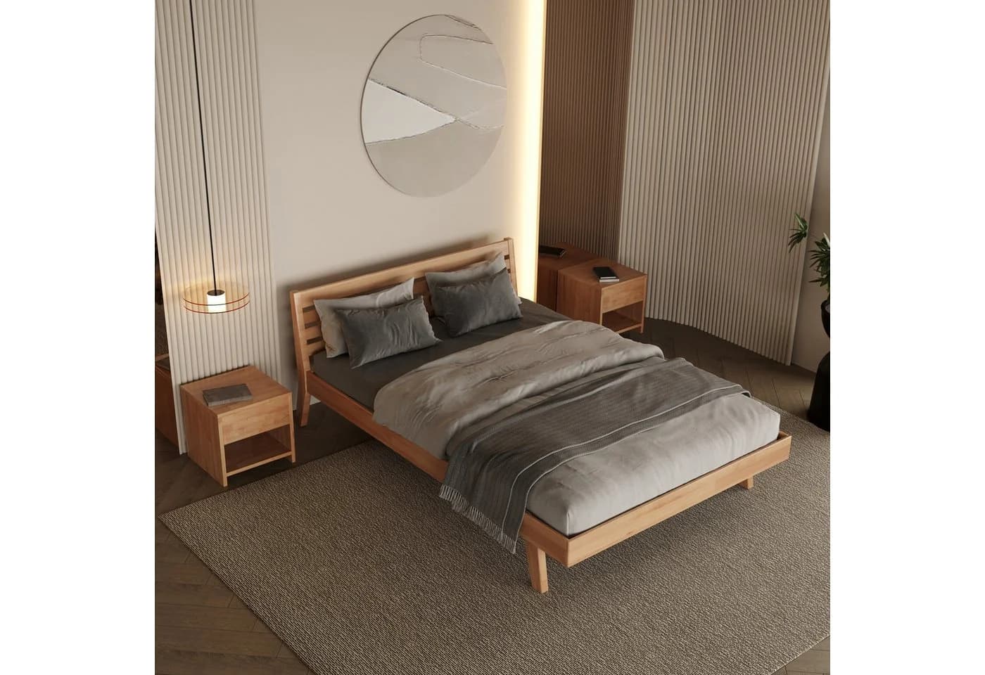 Krok Wood Massivholzbett Mary Buche