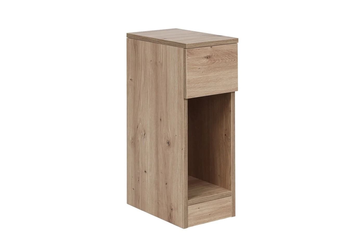 Krok Wood Nachttisch LORA Braun Schmal mit Schublade
