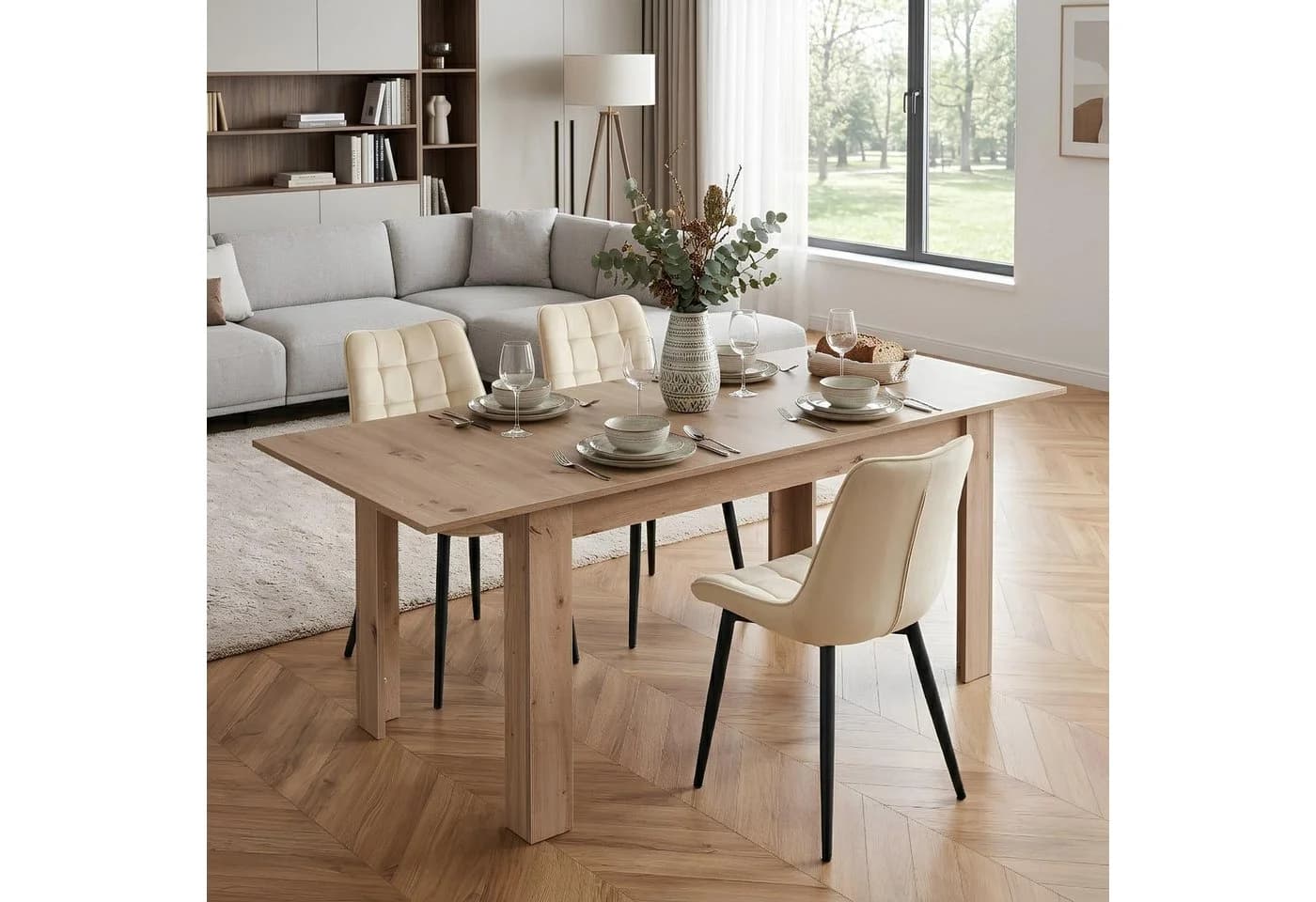 Krok Wood Ausziehbarer Esstisch Lora Braun - Bild 2
