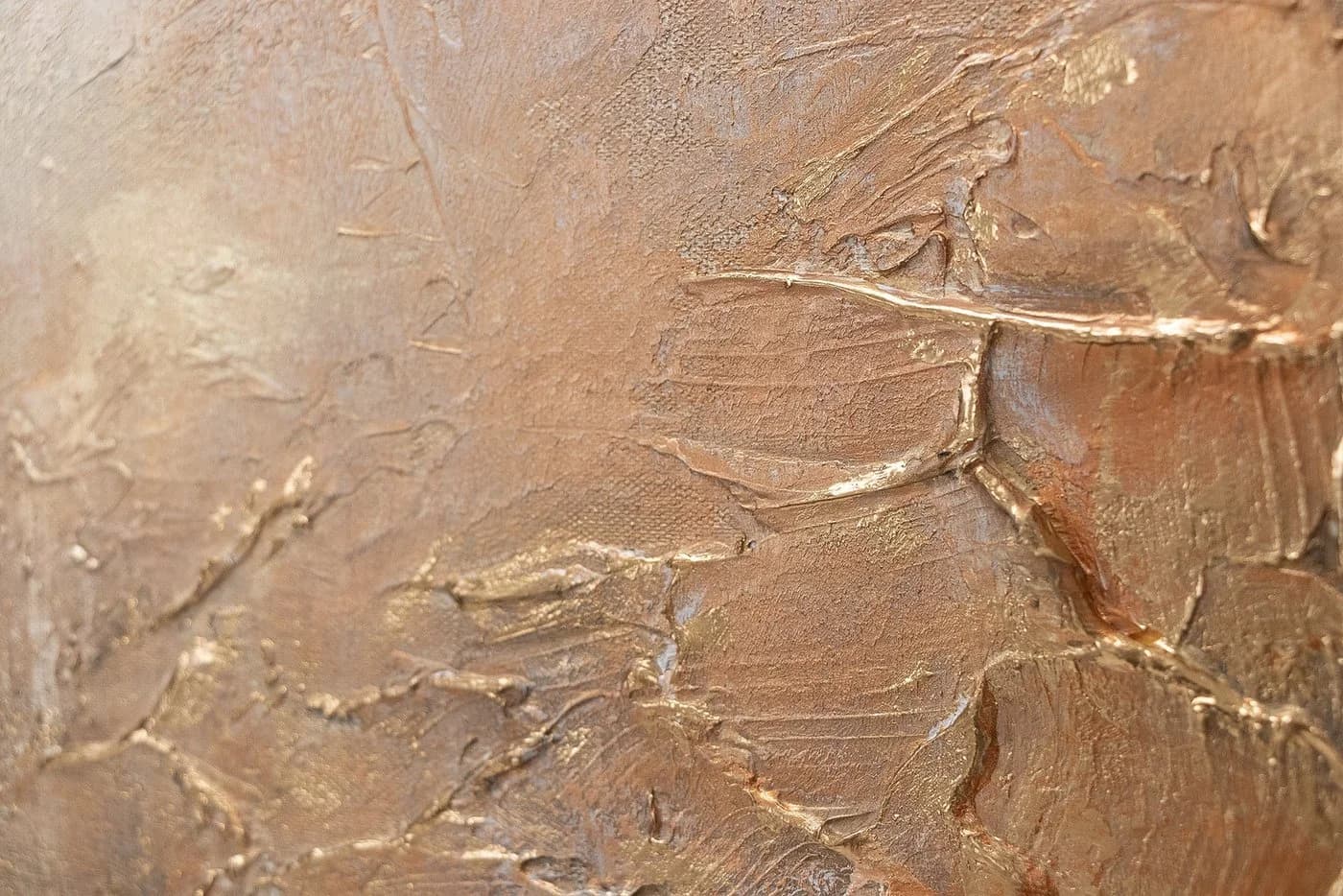 YS-Art Abstraktes Leinwandbild Engel Braun Handgemalt mit Rahmen - Bild 4
