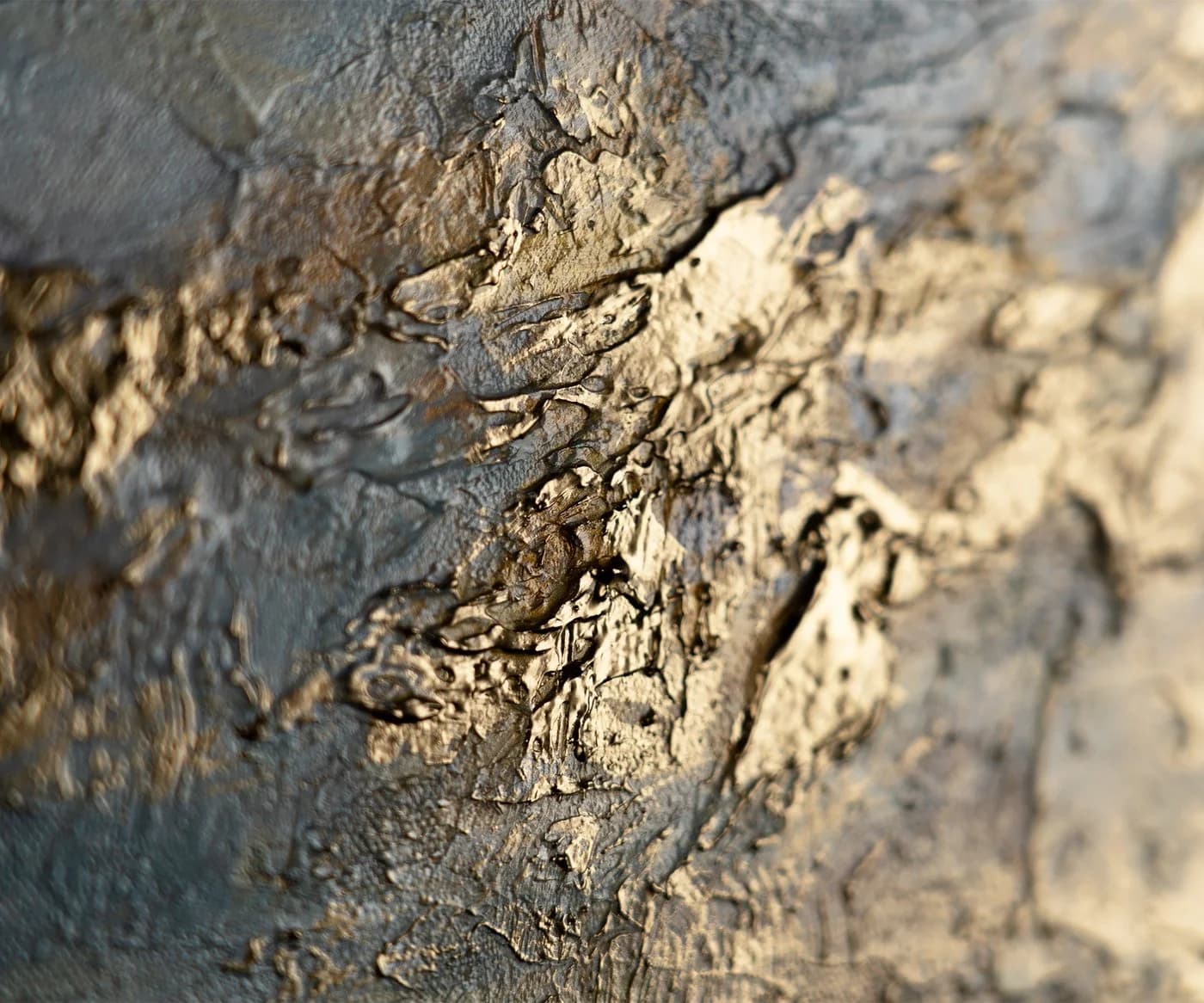 YS-Art Gemälde Goldene Bucht, Abstraktion, Leinwandbild mit Gold, gerahmt - Bild 4