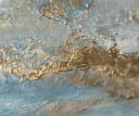 YS-Art Gemälde Goldene Bucht, Abstraktion, Leinwandbild mit Gold, gerahmt Bild 5