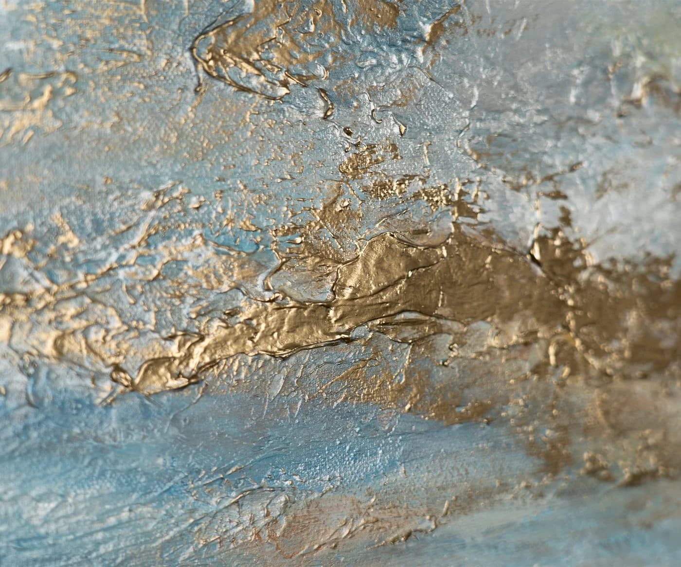 YS-Art Gemälde Goldene Bucht, Abstraktion, Leinwandbild mit Gold, gerahmt - Bild 5