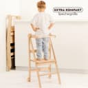 Goodevas Kinderklappstuhl Montessori-Lernleiter Beige Klappbar Bild 1
