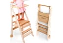 Goodevas Kinderstuhl Montessori Lernturm Höhenverstellbar Weiss Bild 2