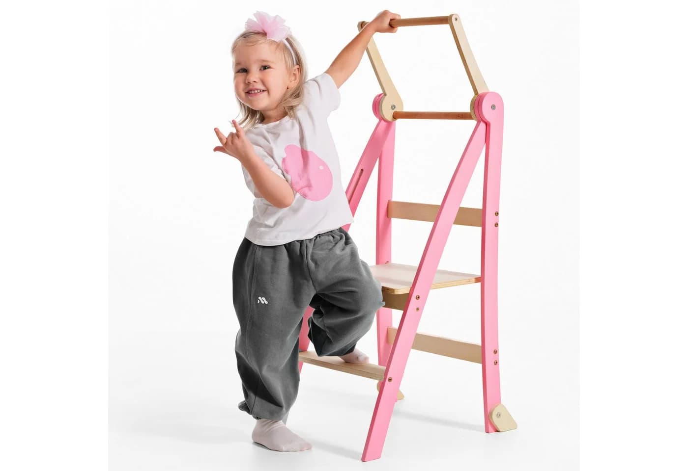 Kinderklappstuhl Montessori-Design, kompakt und leicht zusammenklappbar - Bild 2