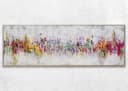 YS-Art Abstraktion II Handgemaltes Leinwandbild Bunt Beige Rahmen Bild 1