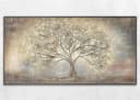YS-Art Gemälde Goldbaum Handgemalt Leinwand Braun Grau Bild 1