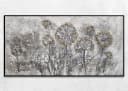 YS-Art Handgemaltes Leinwandbild Frühlingsblumen Gold Grau Schwarz Bild 1