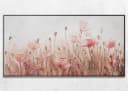 YS-Art Gemälde April Mohnblumen Rosa Flieder Leinwand handgemalt Bild 1