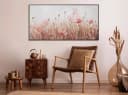 YS-Art Gemälde April Mohnblumen Rosa Flieder Leinwand handgemalt Bild 4
