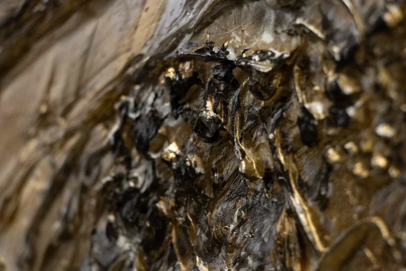 YS-Art Leinwandbild Unendlichkeit Abstrakt 3D Effekt Gold mit Rahmen - Bild 4