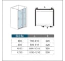 AICA Dusch-Drehtür 90x195cm ESG Glas NANO-Beschichtung Aluminium Bild 1