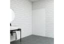 AICA Duschrückwand Weiß XPS-Hartschaum mit Aluminiumprofil Bild 1