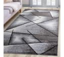 oKu-Tex Teppich Kurzflor Grau Modern Geometrisches Muster Bild 1
