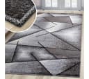 oKu-Tex Teppich Kurzflor Grau Modern Geometrisches Muster Bild 3