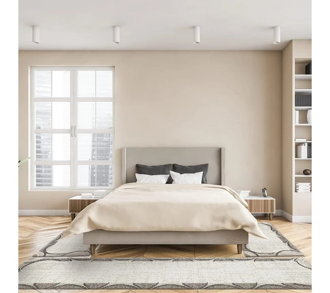 oKu-Tex Bettumrandung Set 3-teilig Creme meliert Kurzflor