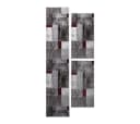 oKu-Tex Bettumrandung PHOENIX 3-tlg. Grau/Rot Kurzflor Bild 2