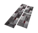 oKu-Tex Bettumrandung PHOENIX 3-tlg. Grau/Rot Kurzflor Bild 3
