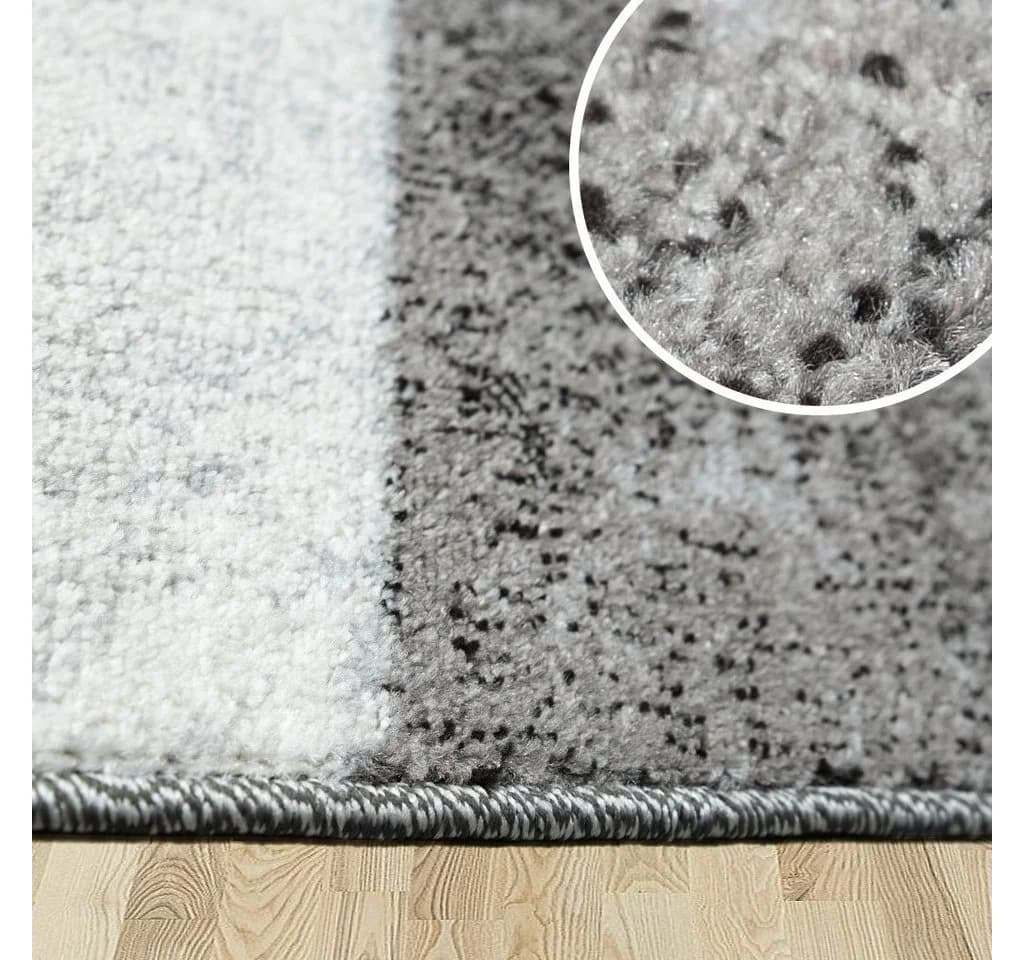 oKu-Tex Bettumrandung PHOENIX 3-tlg. Grau/Rot Kurzflor - Bild 4