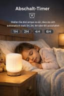 feinlux LED Nachttischlampe Weiß Touch-Steuerung USB-Akku Bild 4
