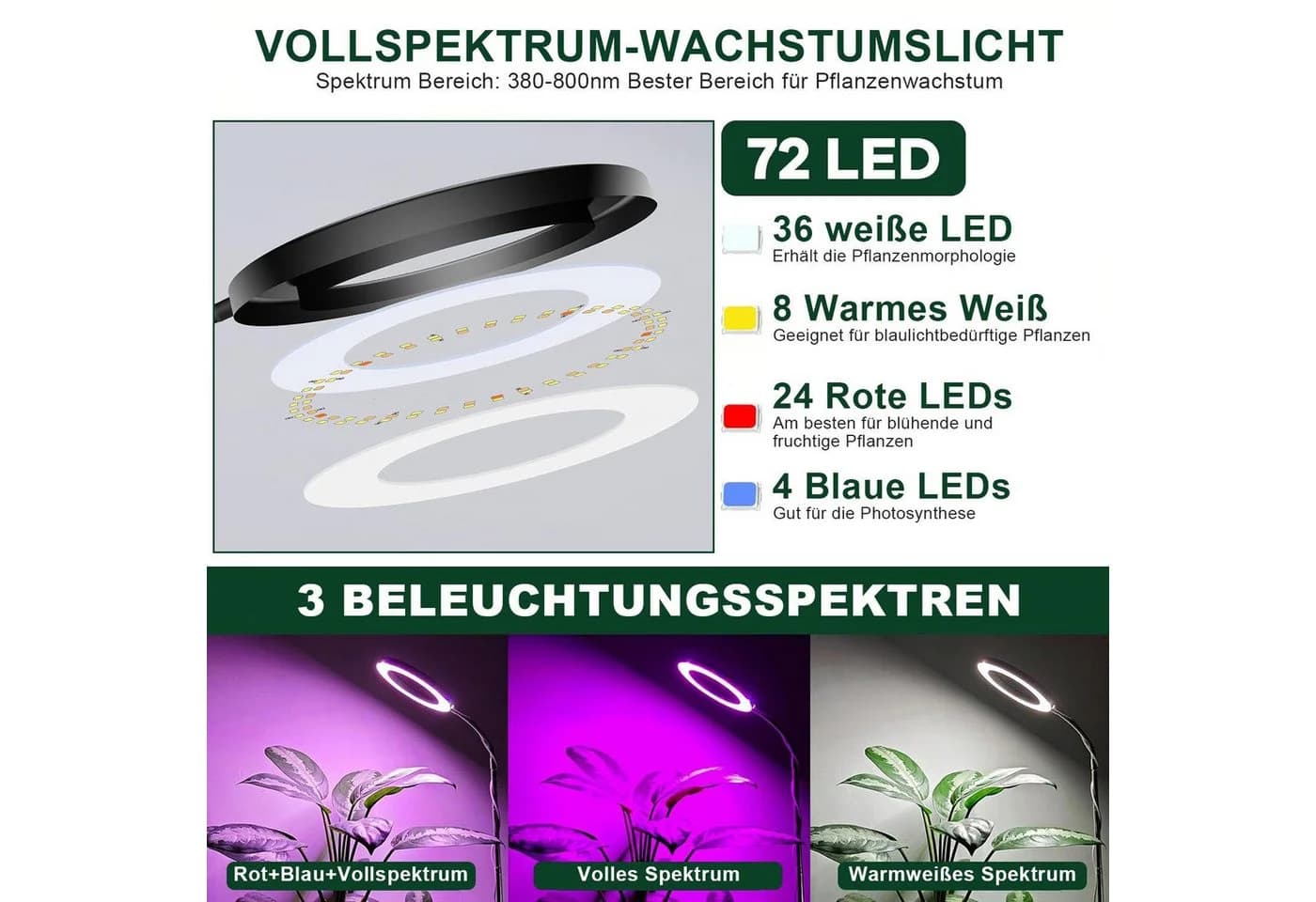 feinlux Pflanzenlampe Schwarz - Bild 3