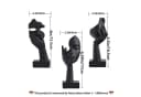 feinlux Skulptur Set 3 St. Schwarze Frauengesicht Dekoration Modern Bild 1