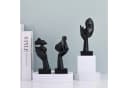 feinlux Skulptur Set 3 St. Schwarze Frauengesicht Dekoration Modern Bild 3