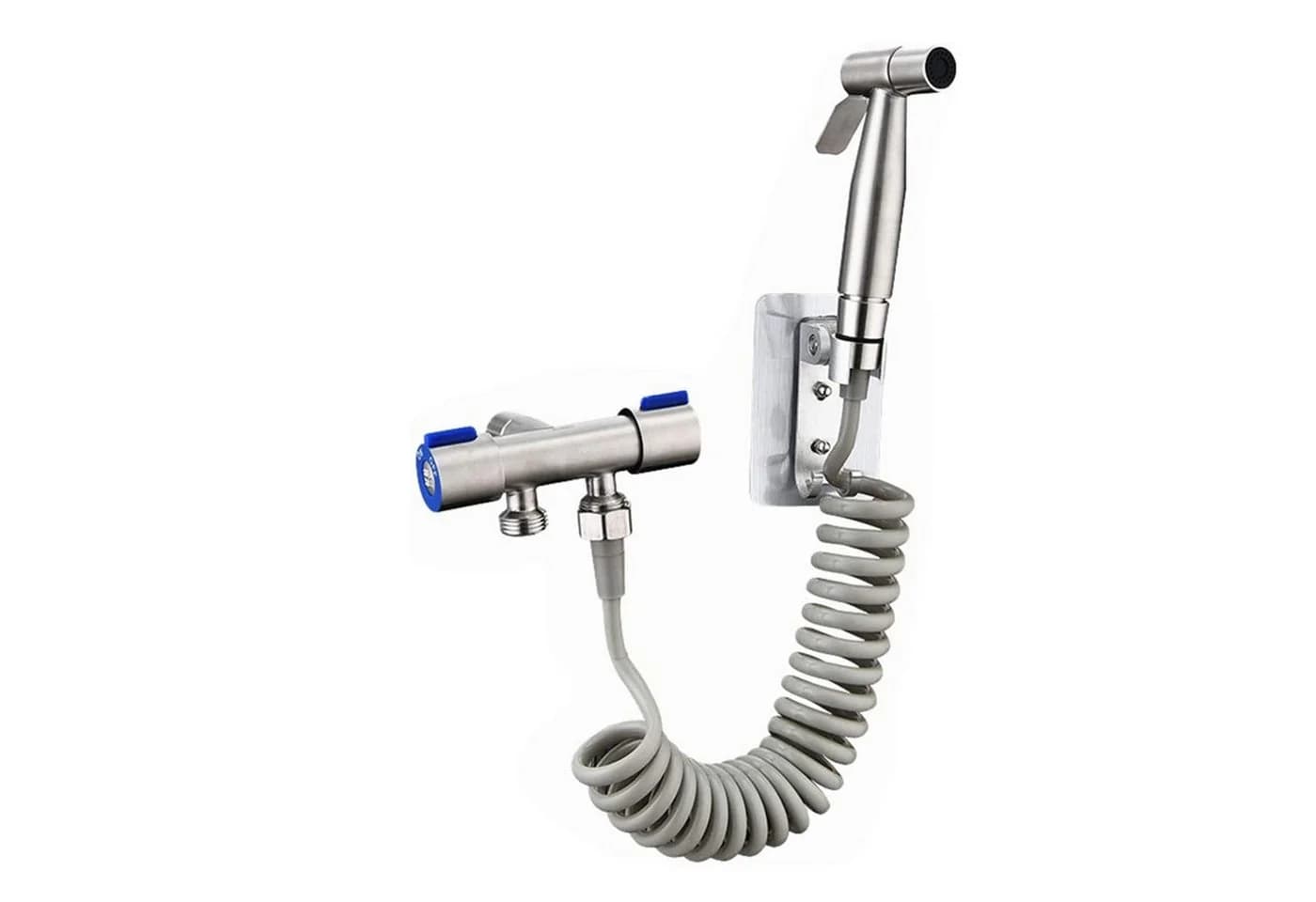 feinlux Bidet Handsprühgerät Edelstahl mit Schlauch und Halter - Bild 2