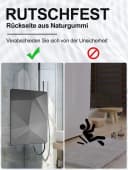 feinlux Badematte Grau Rutschfest 50x80cm Naturkautschuk Bild 1