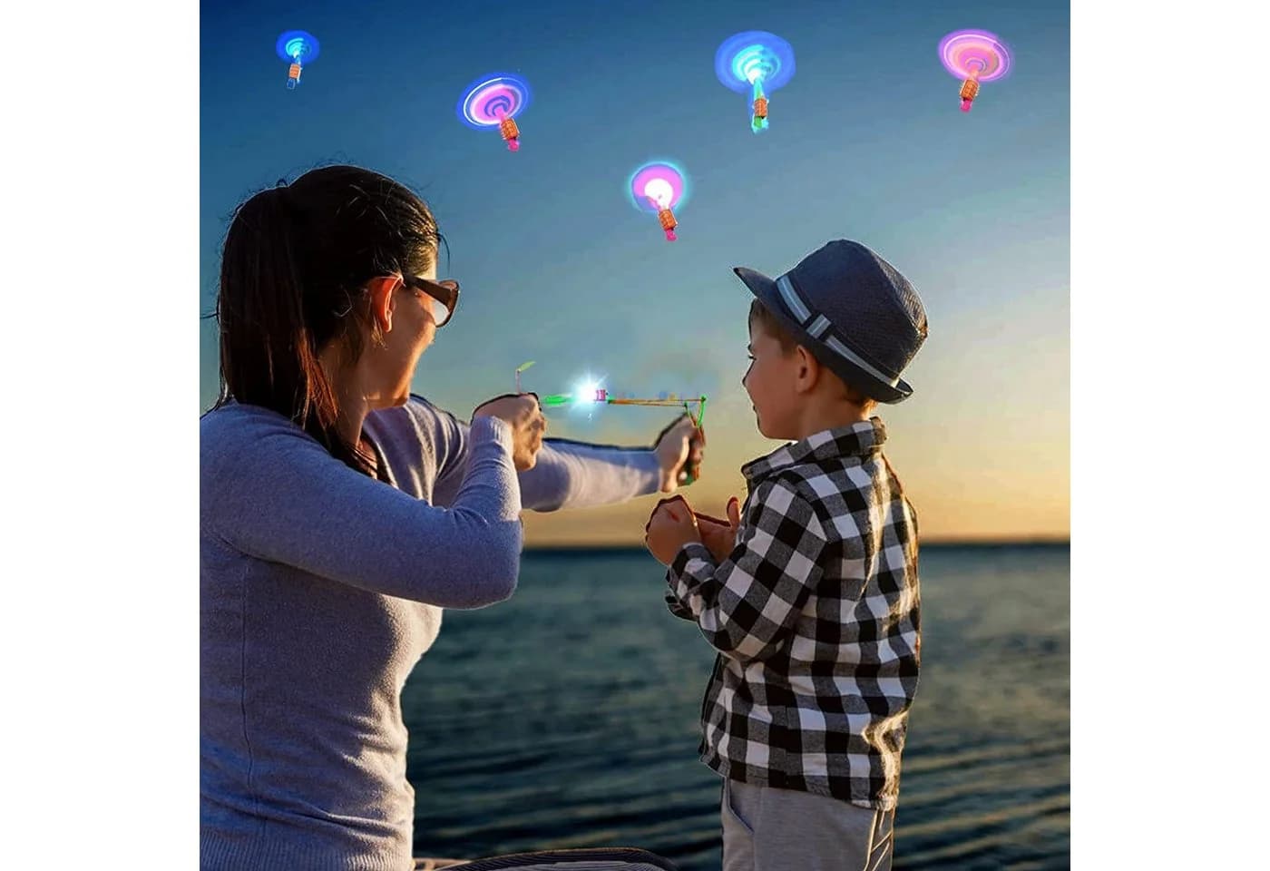 feinlux Spielzeug-Hubschrauber 12 Stk LED Leuchtspielzeug Bunt - Bild 5