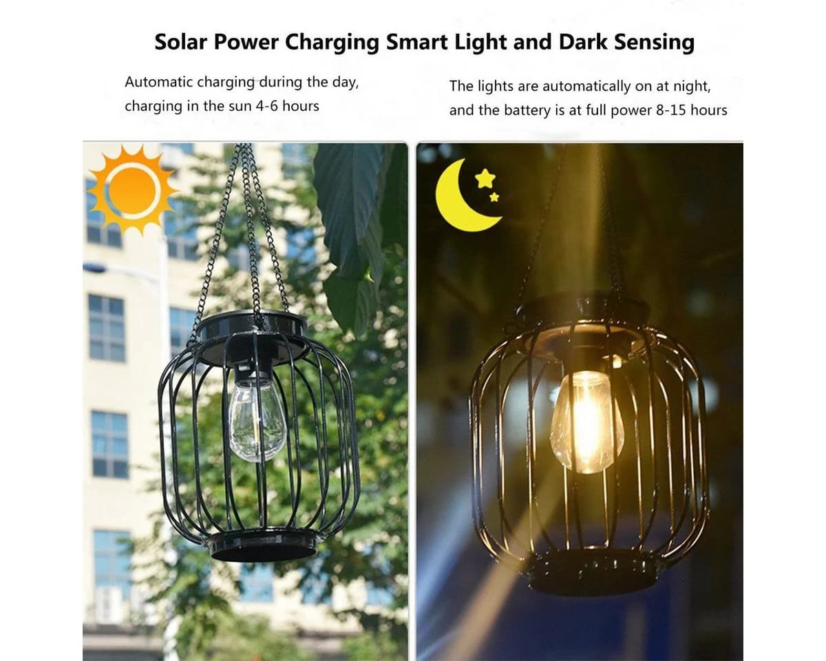 feinlux LED Solarleuchte IP65 Wasserdicht Extra-Warmweiß