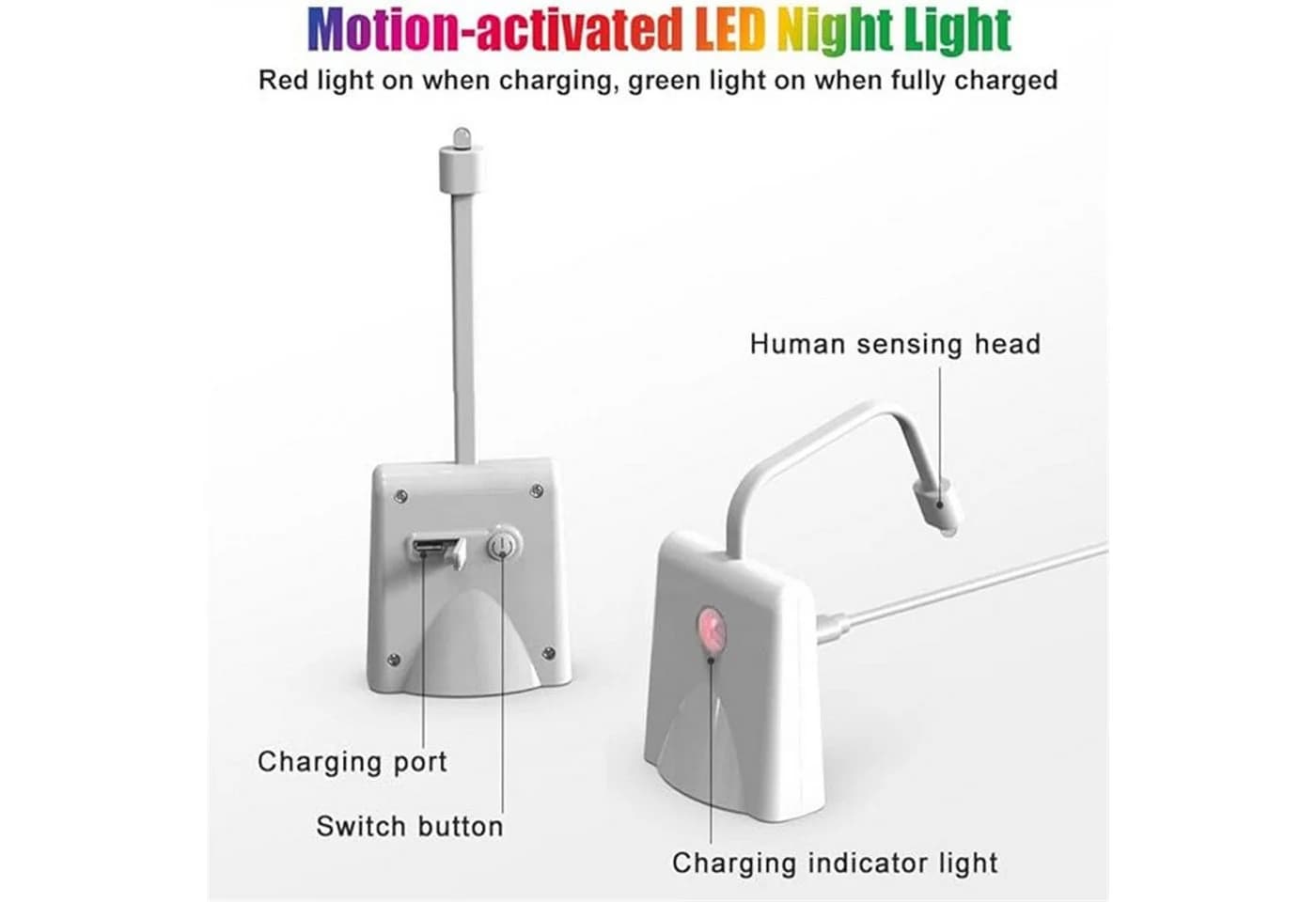 feinlux Toiletten-Nachtlicht mit Sensor, 16 Farben & Projektion, LED, Typ-C