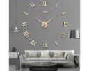 feinlux Dekorative 3D-Wanduhr Gold DIY-Rahmenlos Bild 1