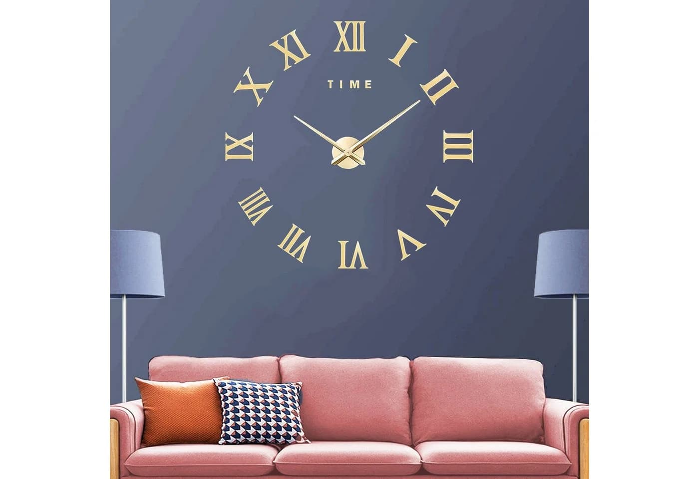 feinlux Dekorative 3D-Wanduhr Gold DIY-Rahmenlos - Bild 2