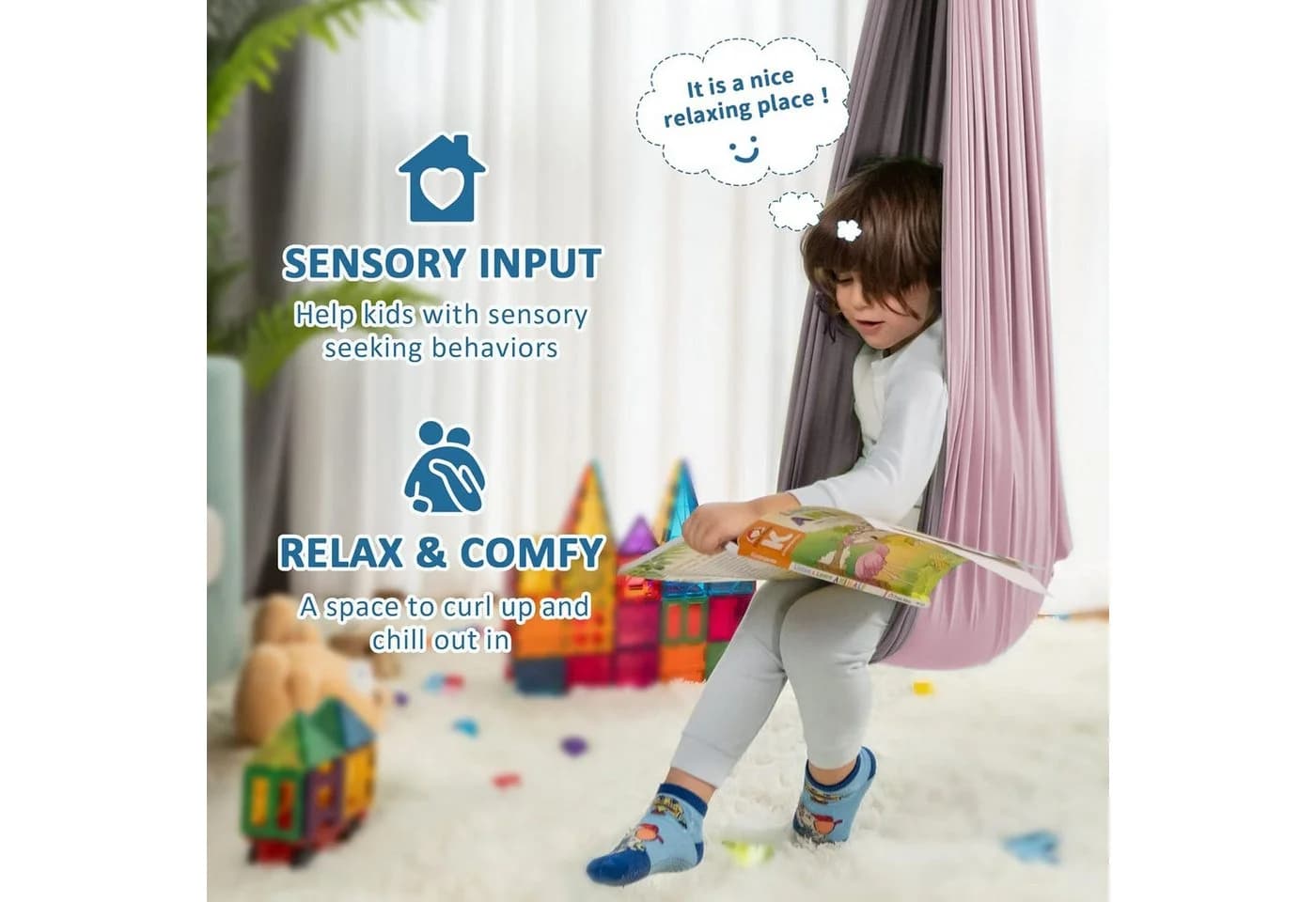 feinlux Hängematte CT0741 - Sensory Swing Bunt/Grau