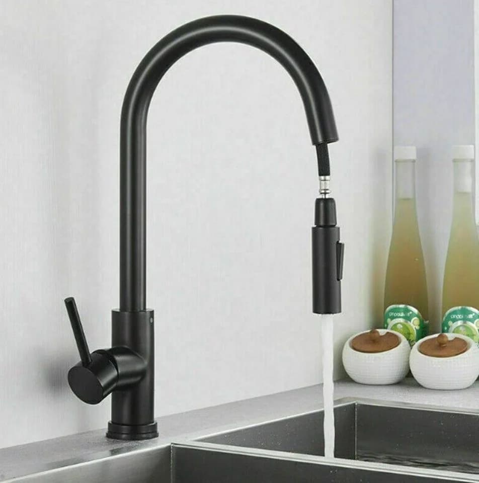 feinlux Spültischarmatur Küche Schwarz 360° Ausziehbar - Bild 4