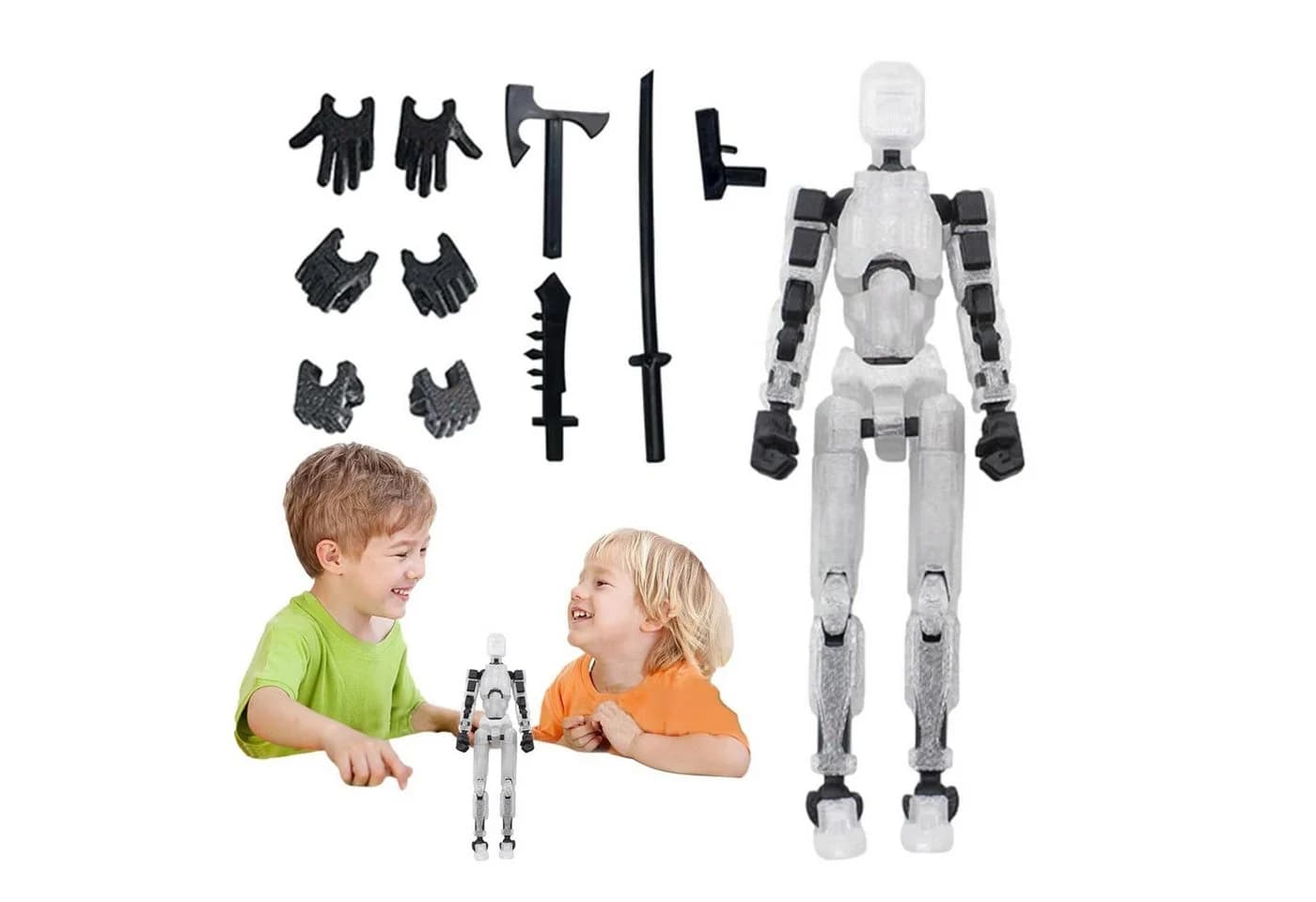 feinlux Actionfigur CT0879 Schwarz Vollgelenkt