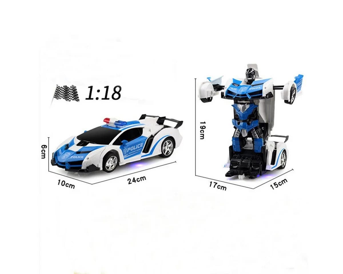 feinlux Spielzeug-Auto CT0880-Blau 2-in-1 Transformierbares RC-Auto - Bild 4