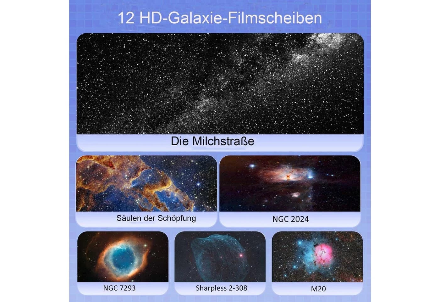 feinlux Nachtlicht CT0917 Astronaut Projektor mit 12 Galaxie-Scheiben - Bild 3