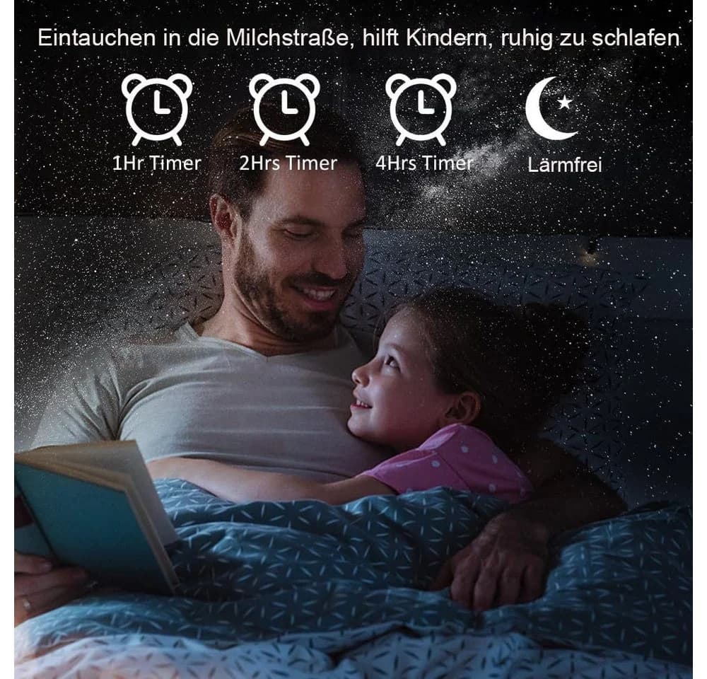 feinlux Nachtlicht CT0917 Astronaut Projektor mit 12 Galaxie-Scheiben - Bild 5