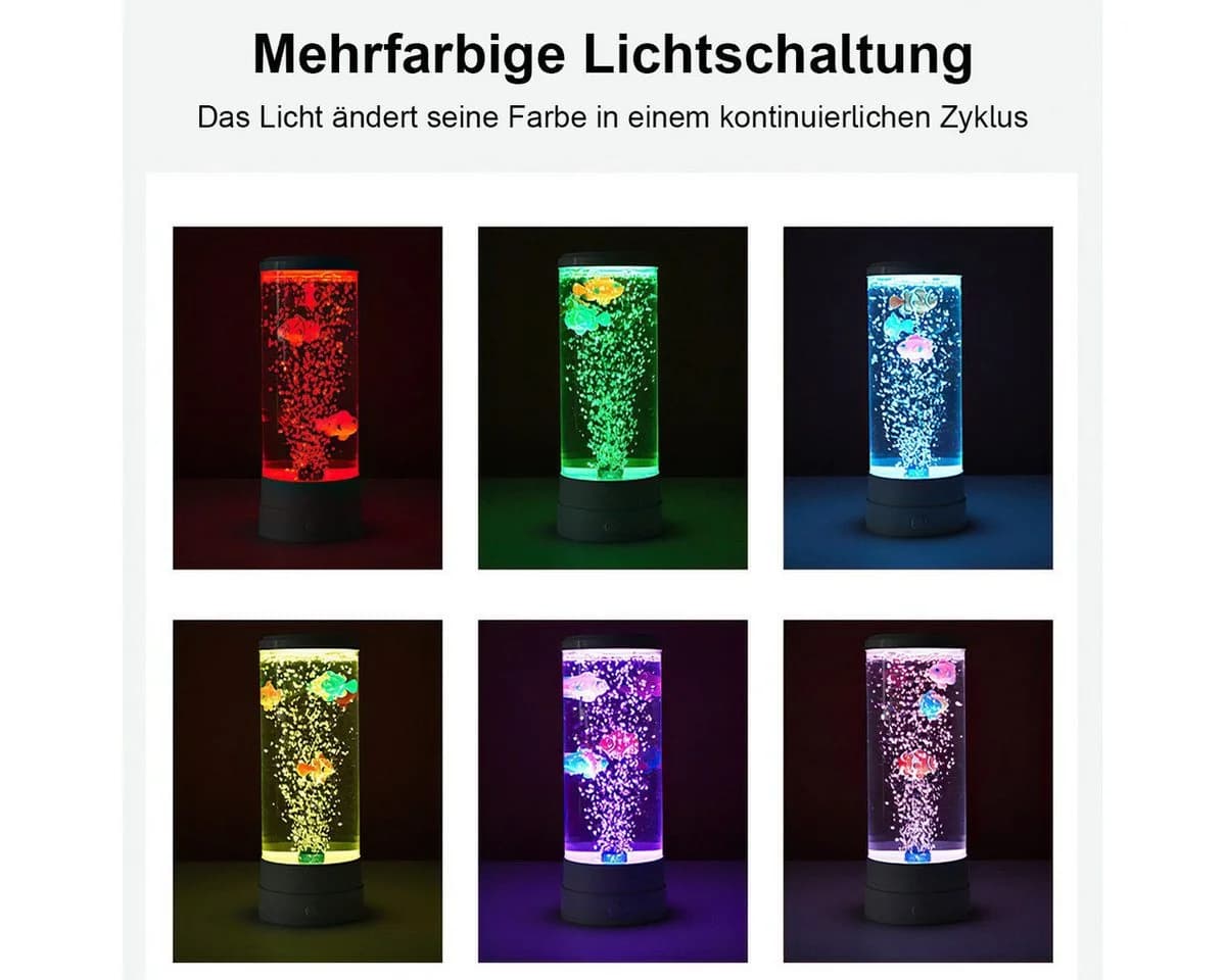 feinlux LED Lavalampe CT1030 mit 7 Farbwechsel und Fernbedienung