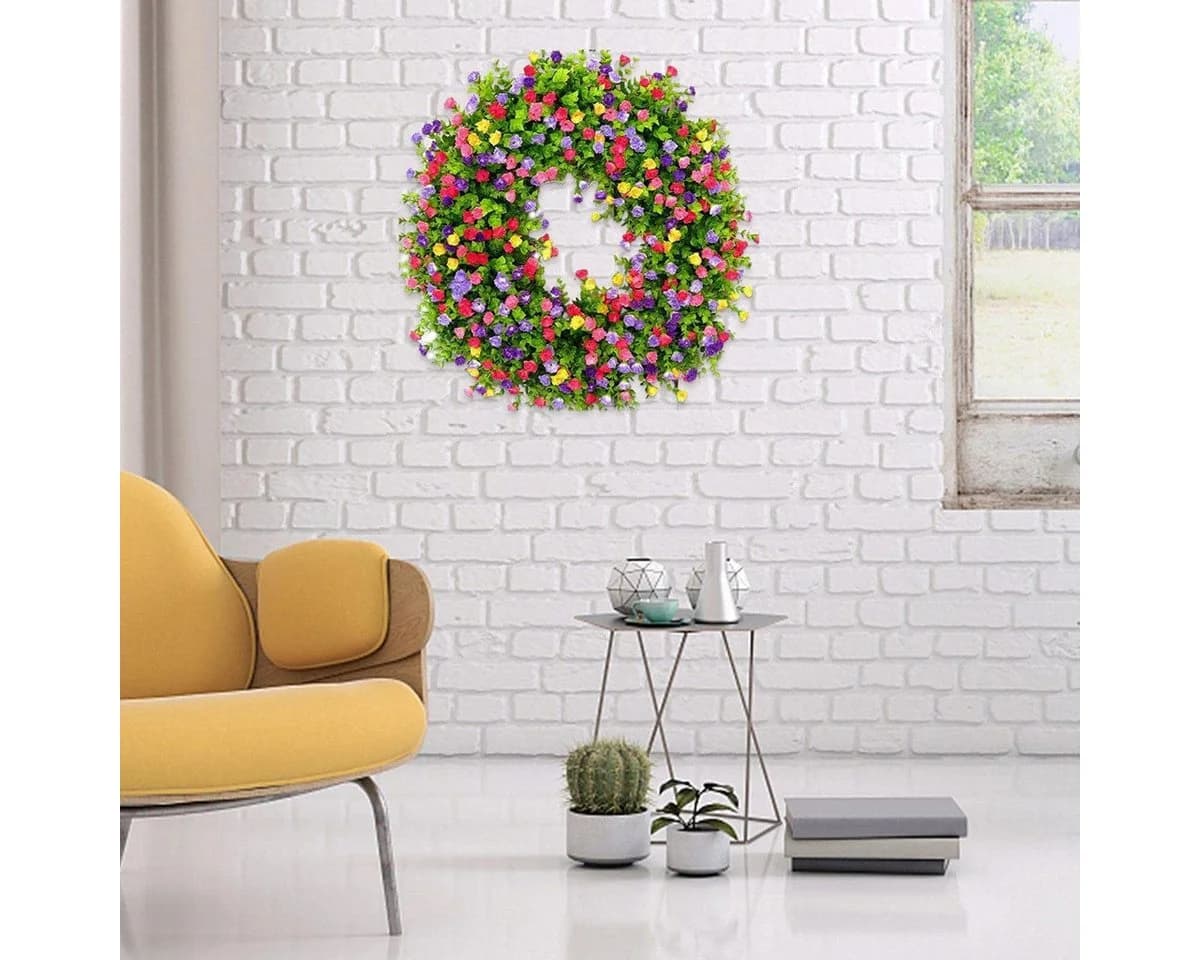 feinlux Kunstkranz CT1087 Bunt Eukalyptus PVC - Bild 5