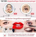 feinlux Schminkspiegel CT1121 LED 10x Vergrößerung Silber Bild 5