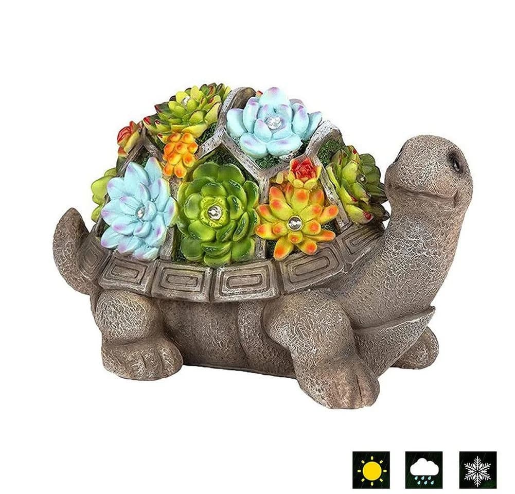 feinlux Solar Gartenfigur Eichhörnchen/Schildkröte mit LED-Beleuchtung - Bild 2