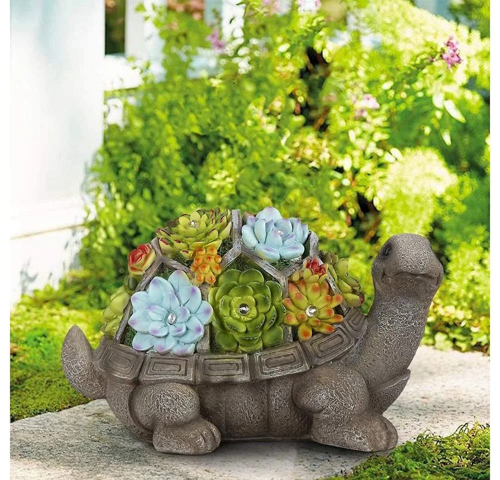 feinlux Solar Gartenfigur Eichhörnchen/Schildkröte mit LED-Beleuchtung - Bild 5