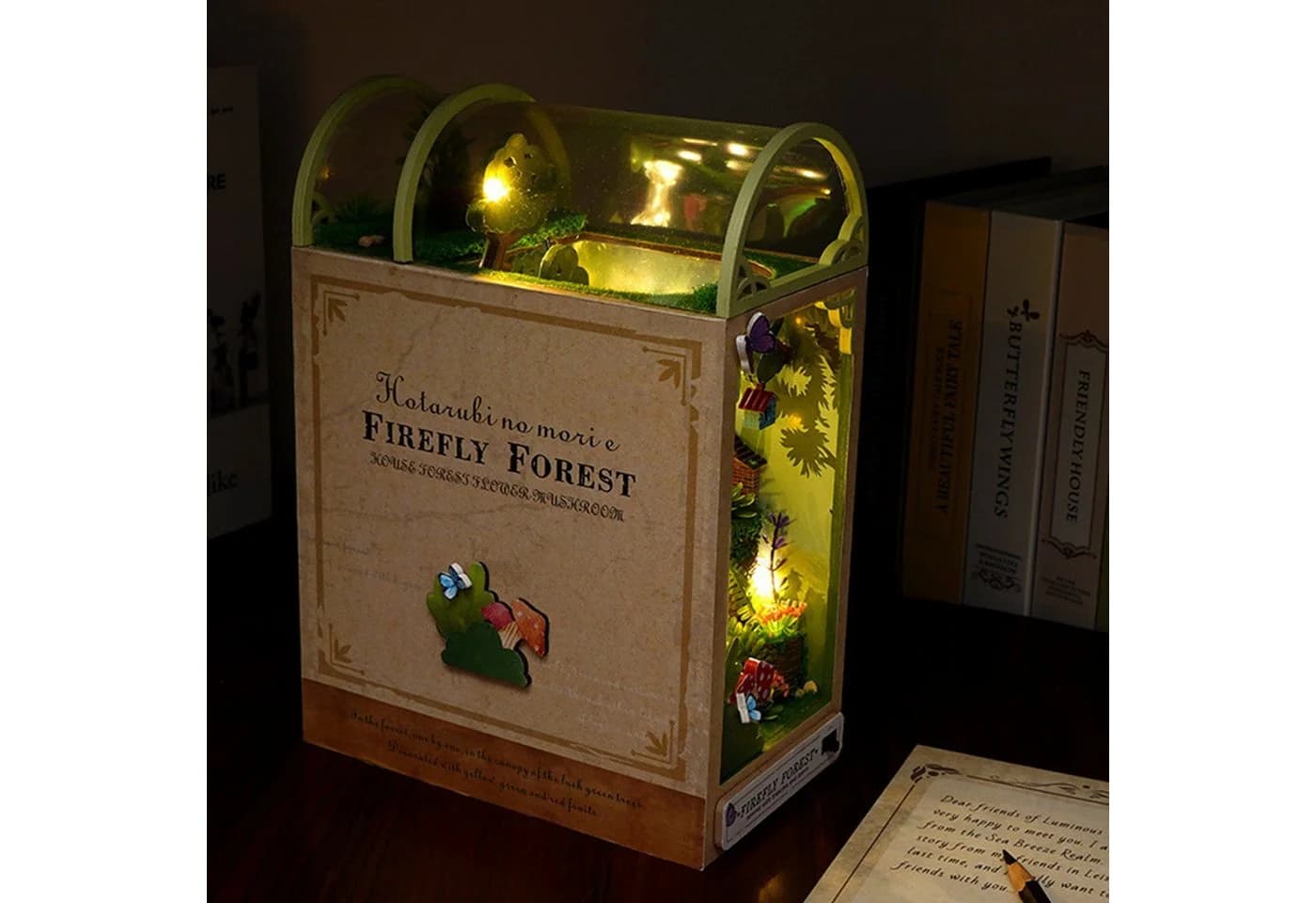 finlux 3D-Holzmodell Bücherregal mit LED & 300 Teilen - Bild 3
