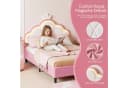 Simurq Polsterbett mit Hasenohren-Kopfteil und LED in Weiß/Rosa Bild 4
